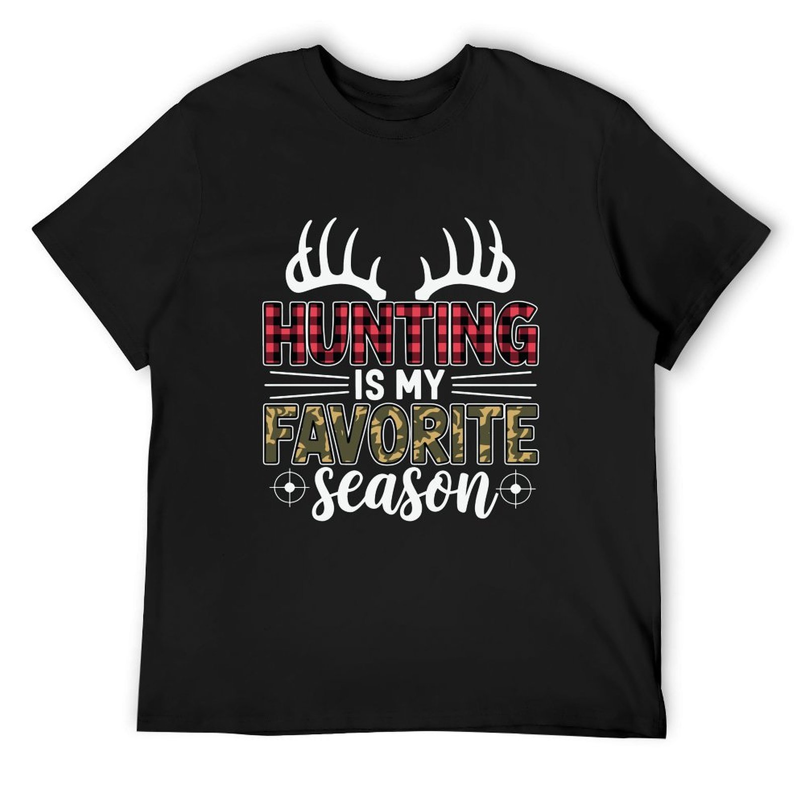 Hunting Outdoor Boys - T-shirt en coton noir à motif