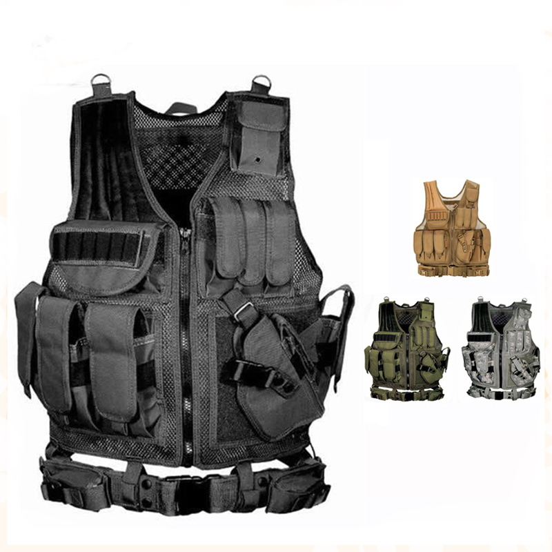 Hunting Outdoor Game - Gilet tactique Molle réglable, gilets d'armure