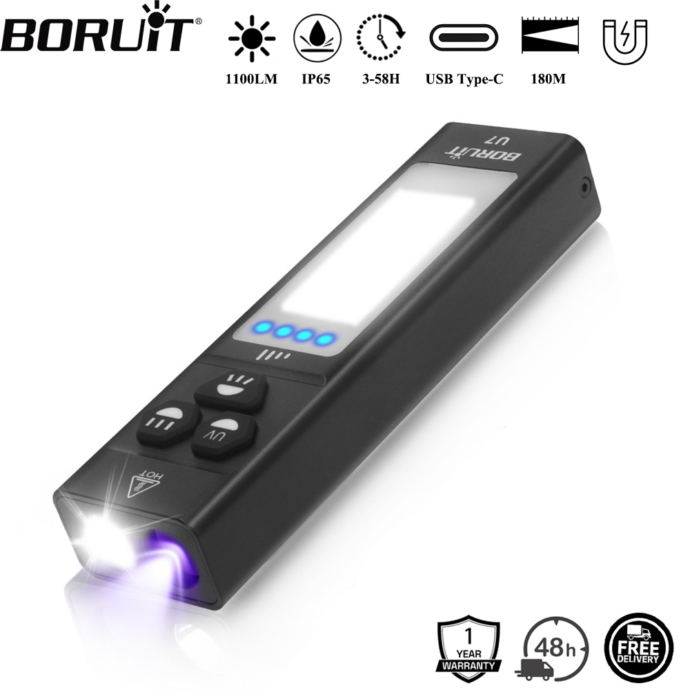 Outdoor Hunting Lights - BORUiT U7 UV LED EDC lampe