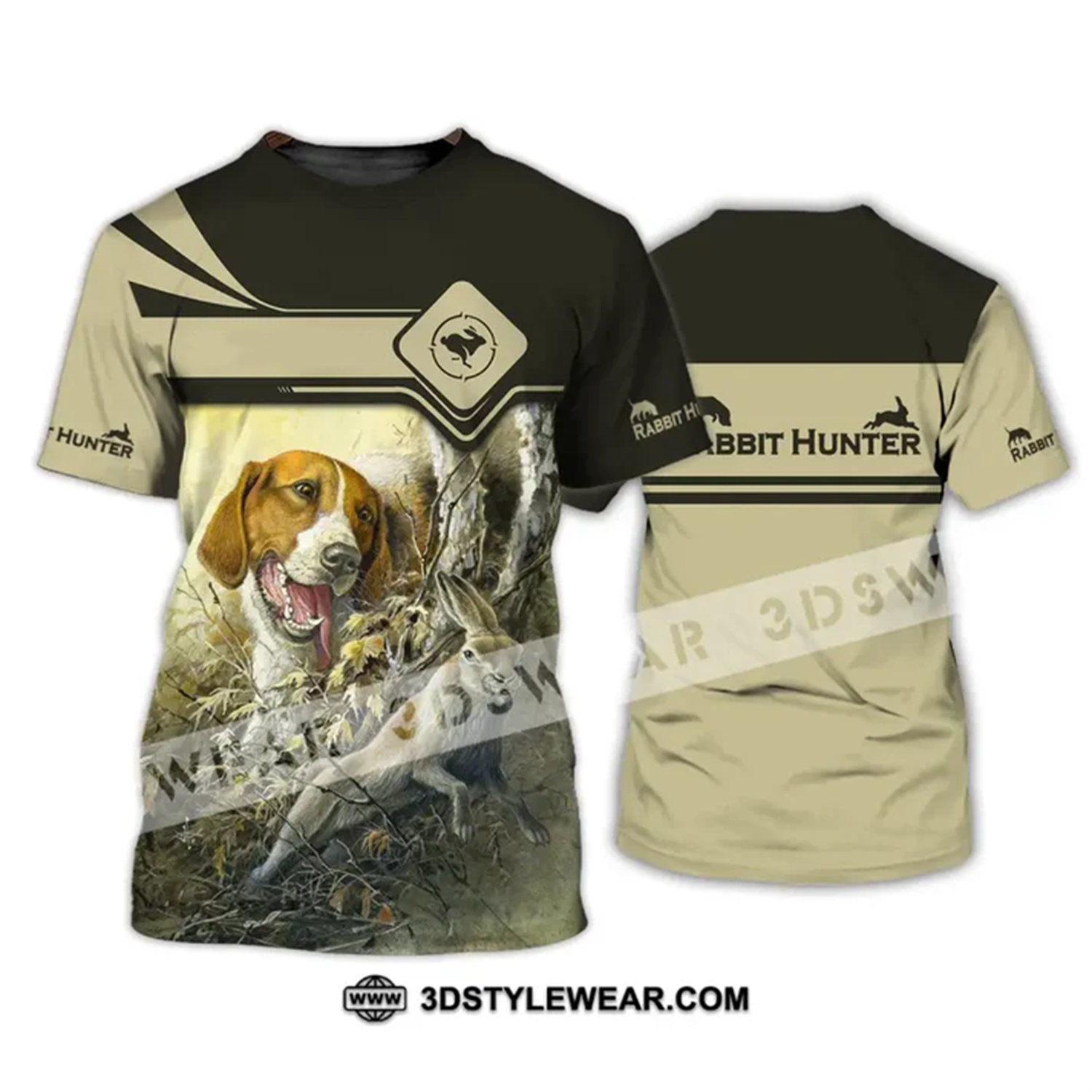 Outdoor Hunting Paintings - T-shirt à manches courtes avec impression