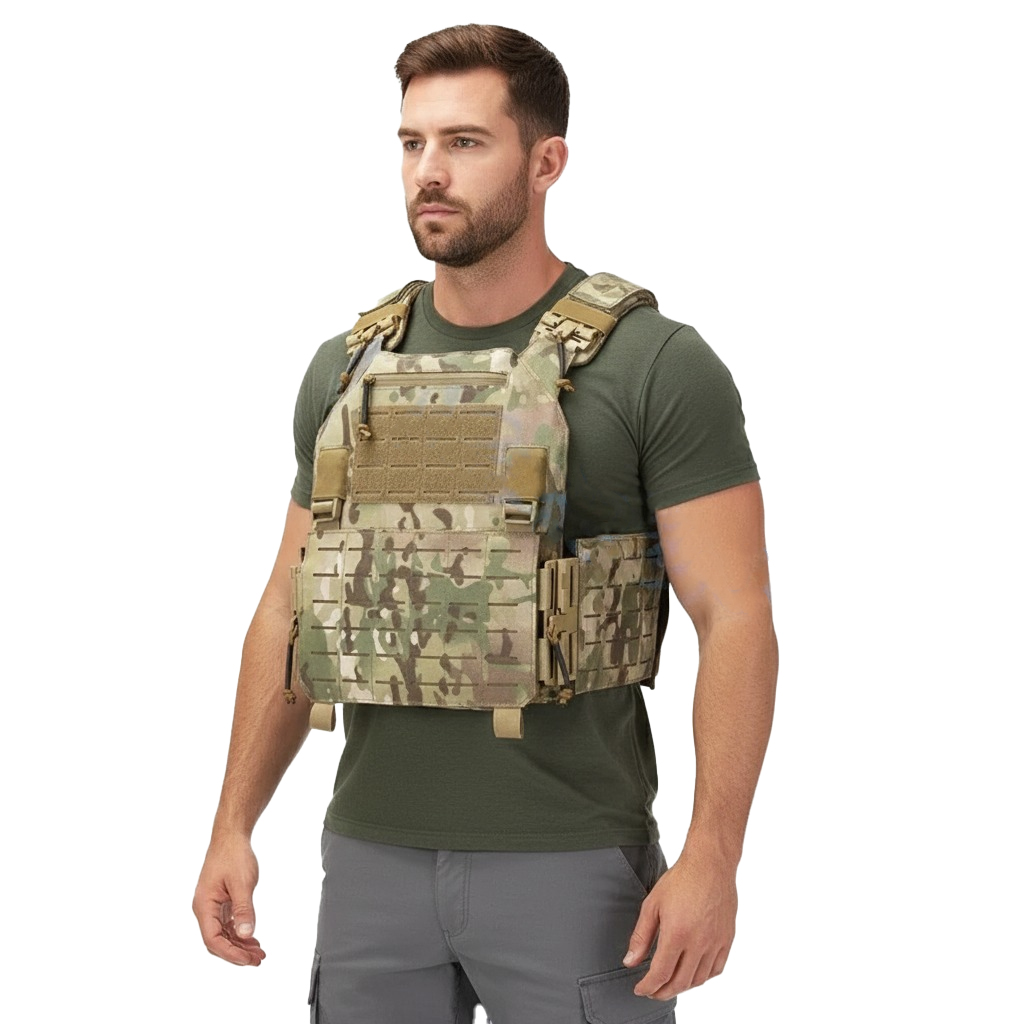 Hunting Outdoor Wear - Gilet tactique multifonctionnel à dégagement rapide,