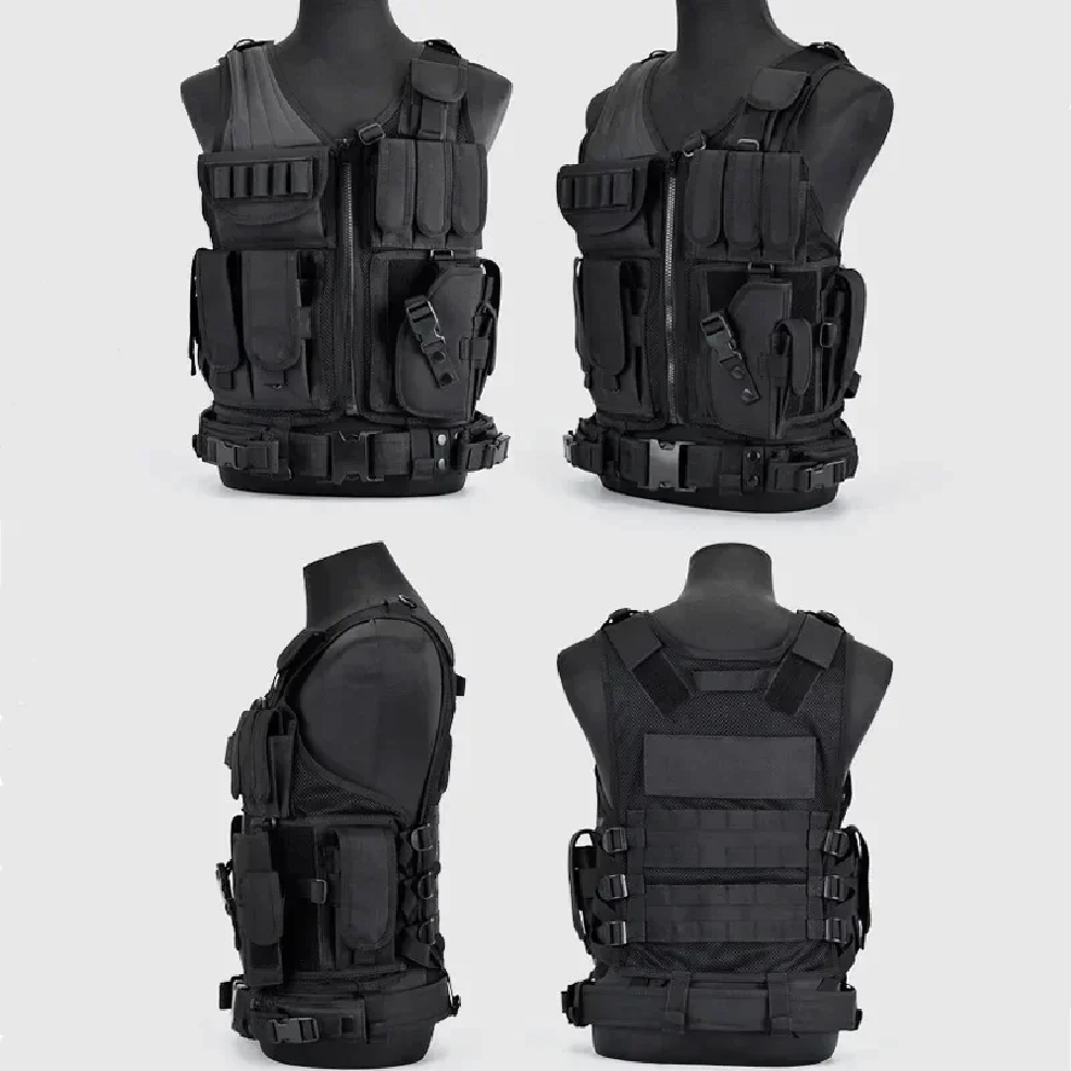 Hunting Outdoor Game - Gilet tactique Molle réglable, gilet pare-balles