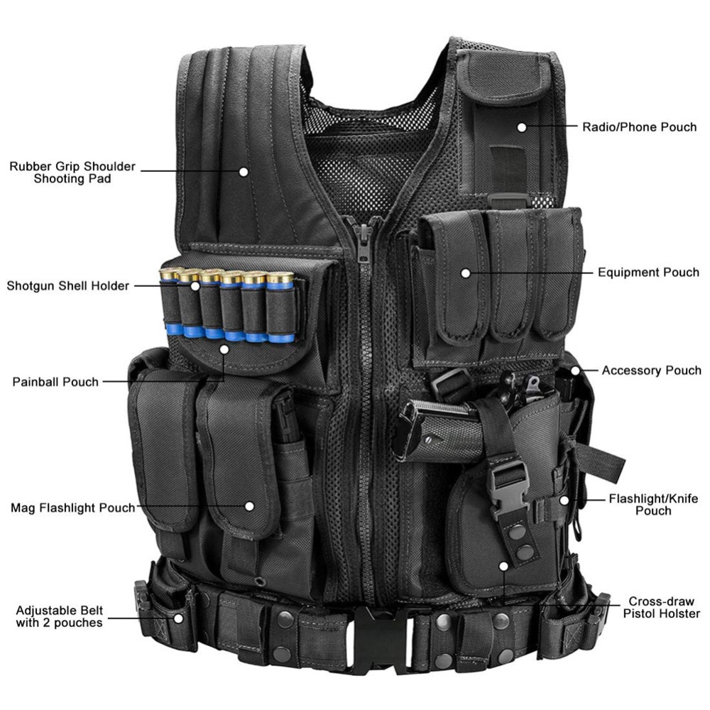 Gilet tactique Molle réglable, - Hunting Outdoor Game avis et prix