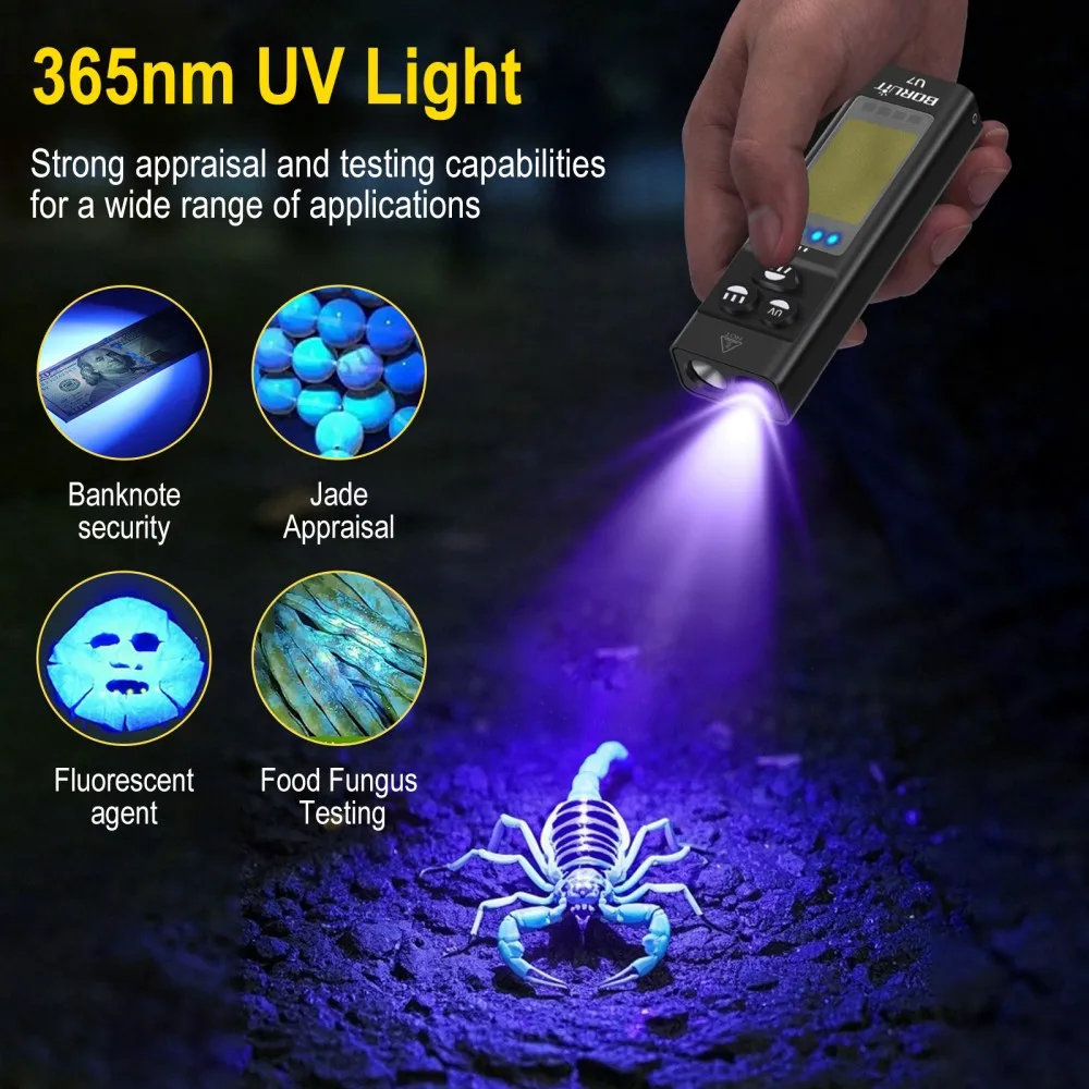 BORUiT U7 UV LED EDC lampe de  - Outdoor Hunting Lights avis et prix