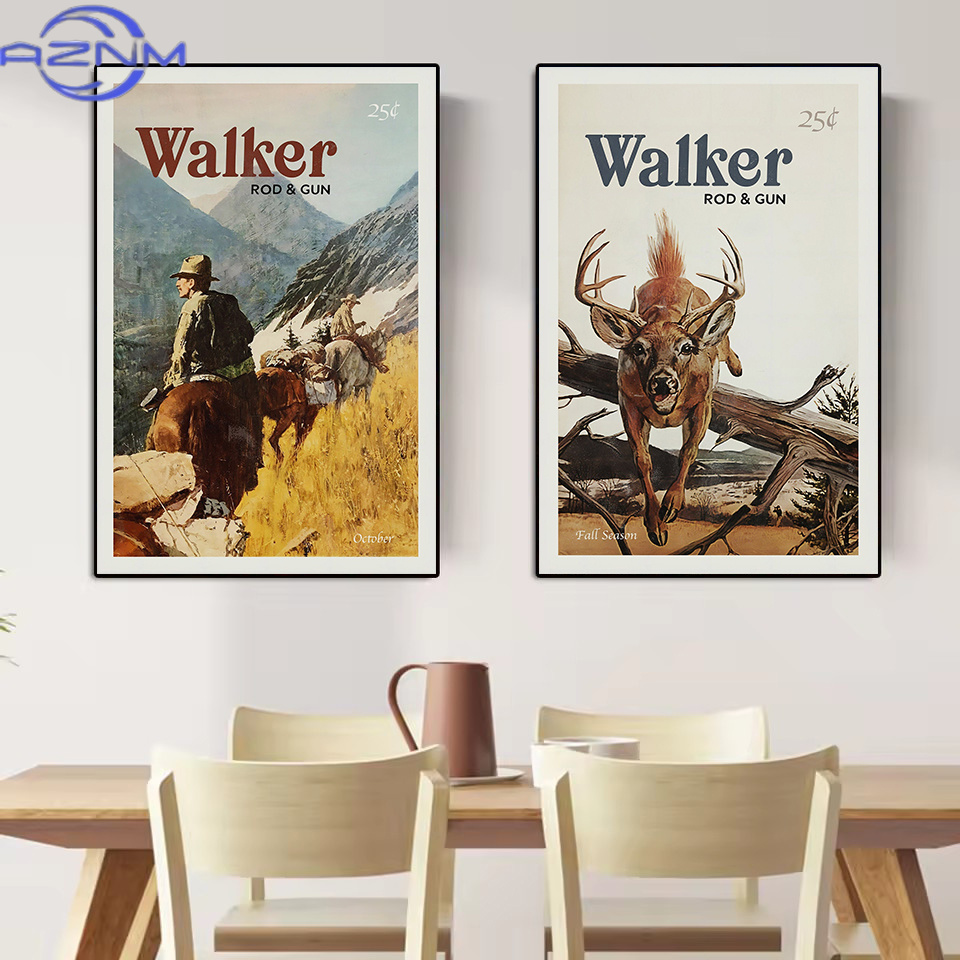 AZNM – affiche rétro sur toile - Outdoor Hunting Paintings avis et prix